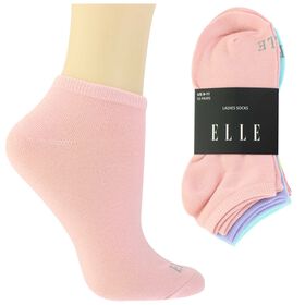 Socks Women's Elle Solids No-Show 10 For $10 Side View With Package