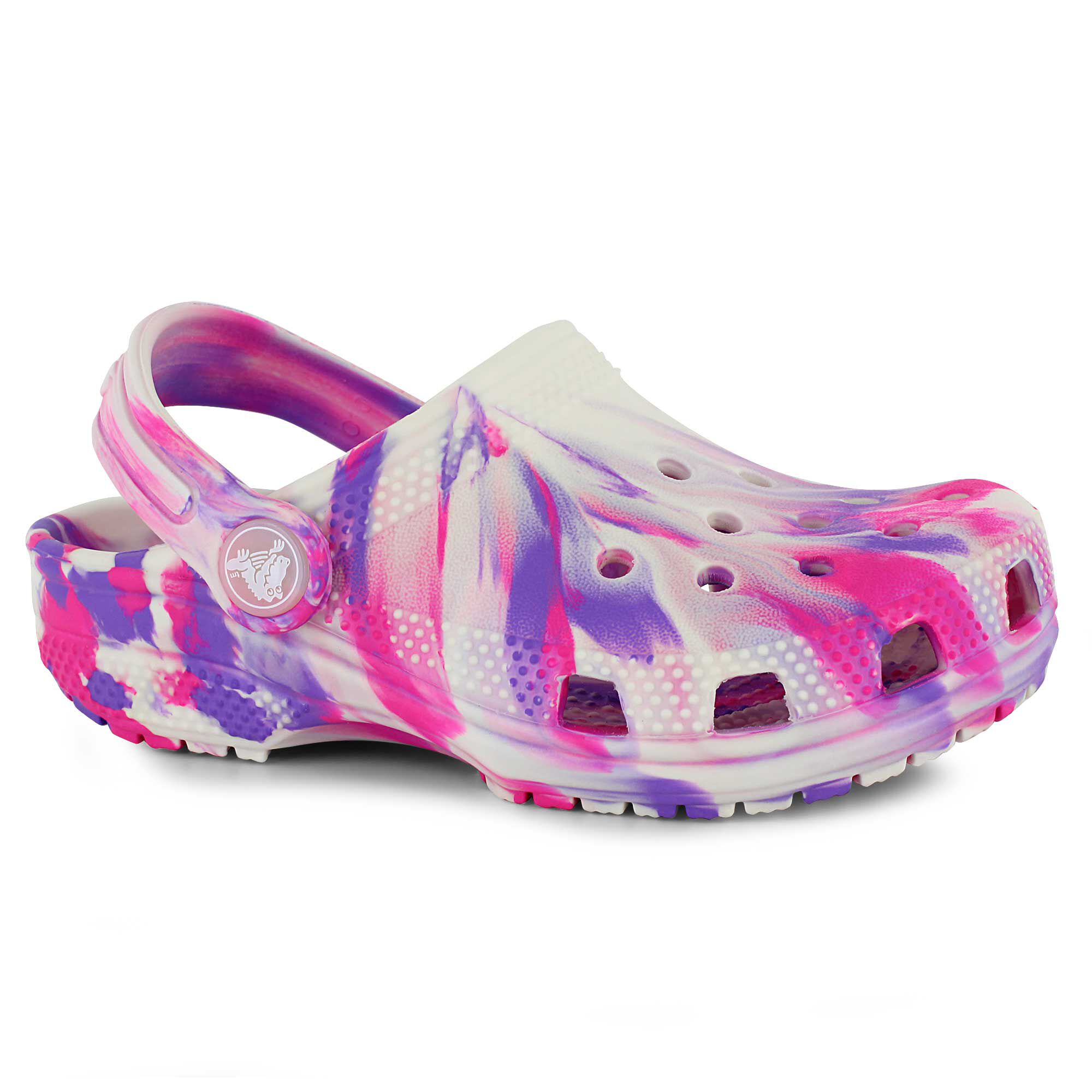 Crocs Classic Marbled Glow-in-the-Dark Clog-T Right Side View