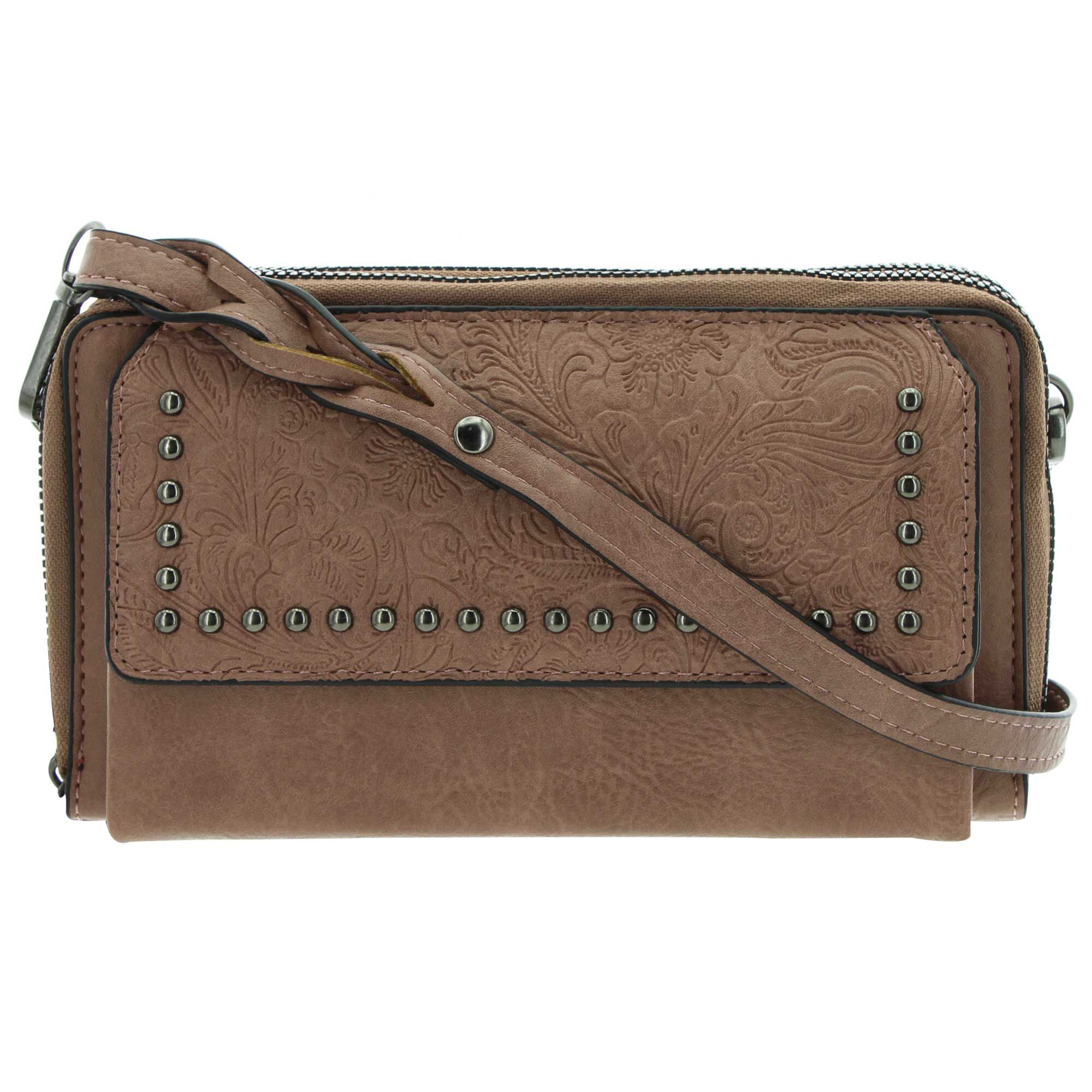 Sam & Hadley Embossed Wallet-On-A-String Front View