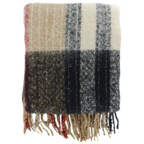 Scarves Couture Gems Oblong Plaid Scarf With Lurex Accents Folded View