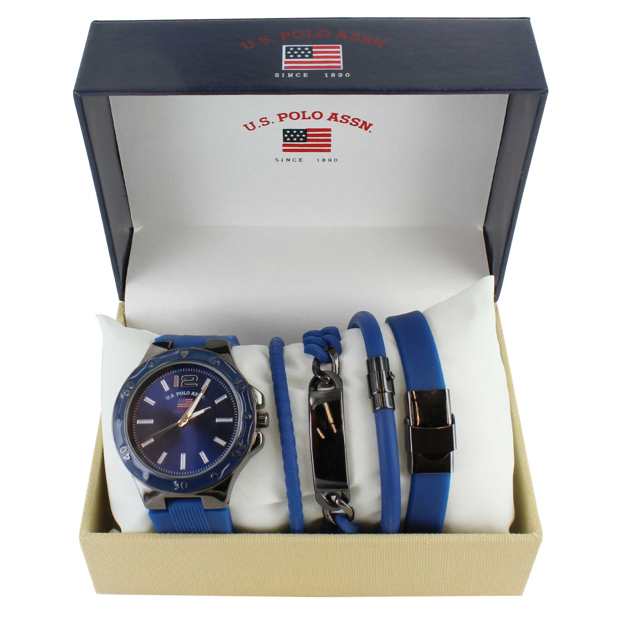 U.S. Polo Association Watch And Bracelet Set Front Set View