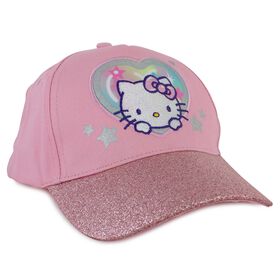 Characters & Collaborations: Shoes & Accessories Hello Kitty Adjustable Cap With Glitter Brim Front View