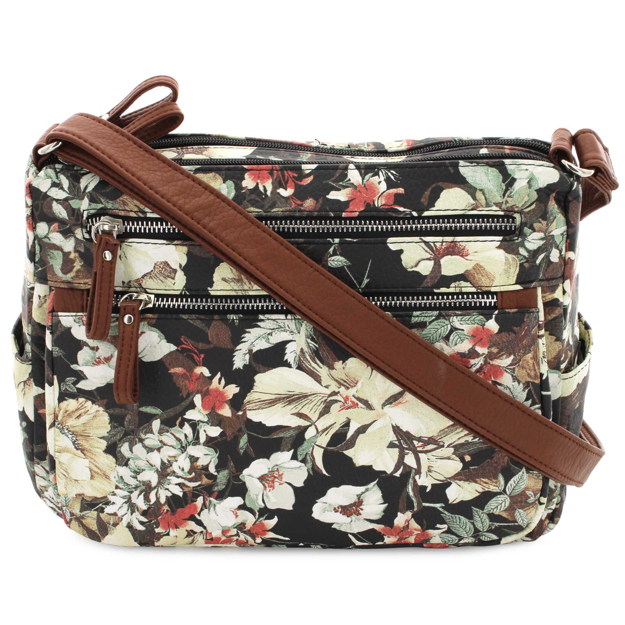 Bueno Large Floral Crossbody Front View