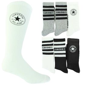 Socks Men's Converse Half-Cushion Logo Crew 6-Pair Pack Side View With Package