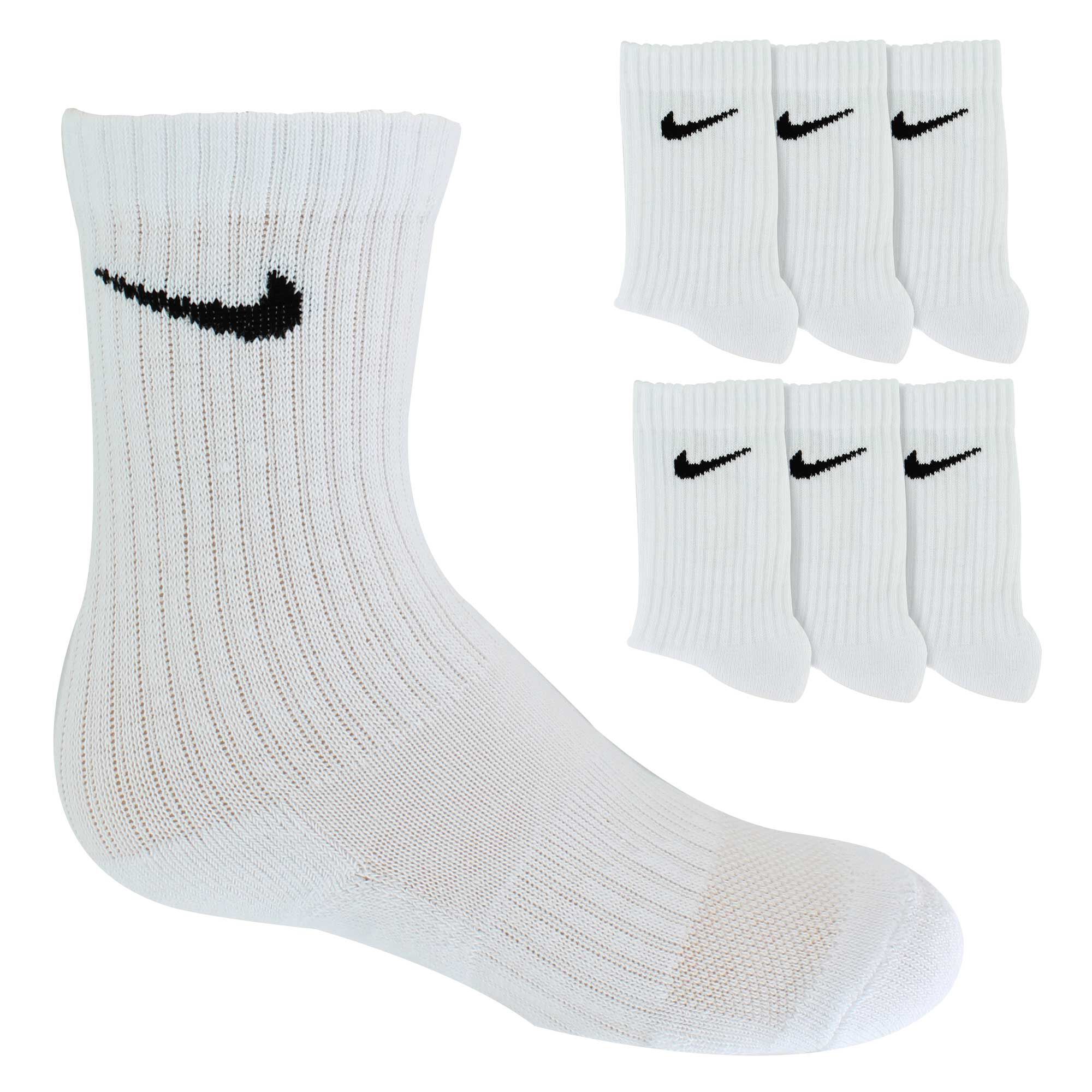 Kids' Nike Cushioned Crew 6-Pair Pack Side View With Package