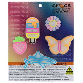 Crocs Jibbitz Crocs Jibbitz Lights Up Summer 5-Pack Front Package View