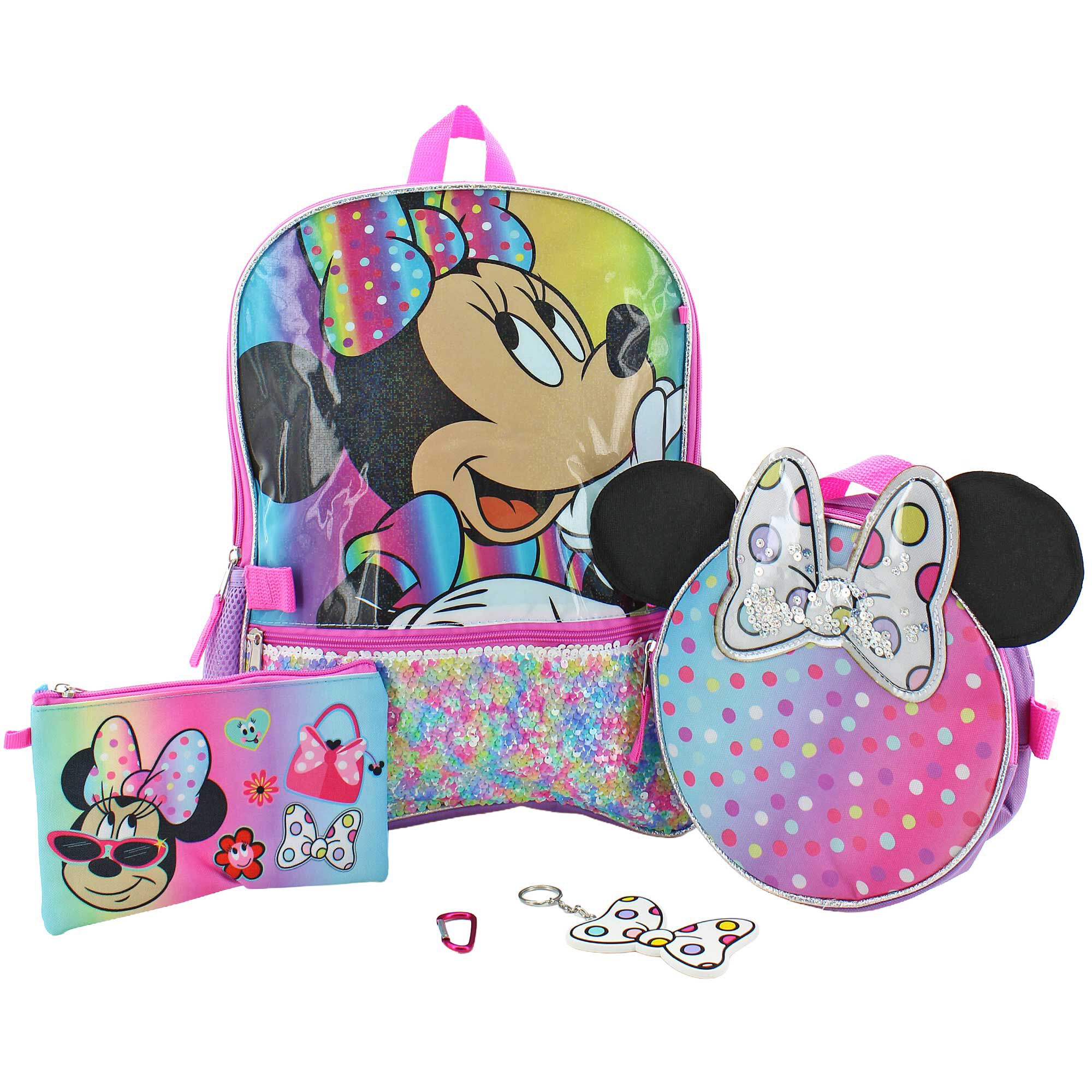 Disney Minnie Mouse 5-Piece Backpack Set Front View