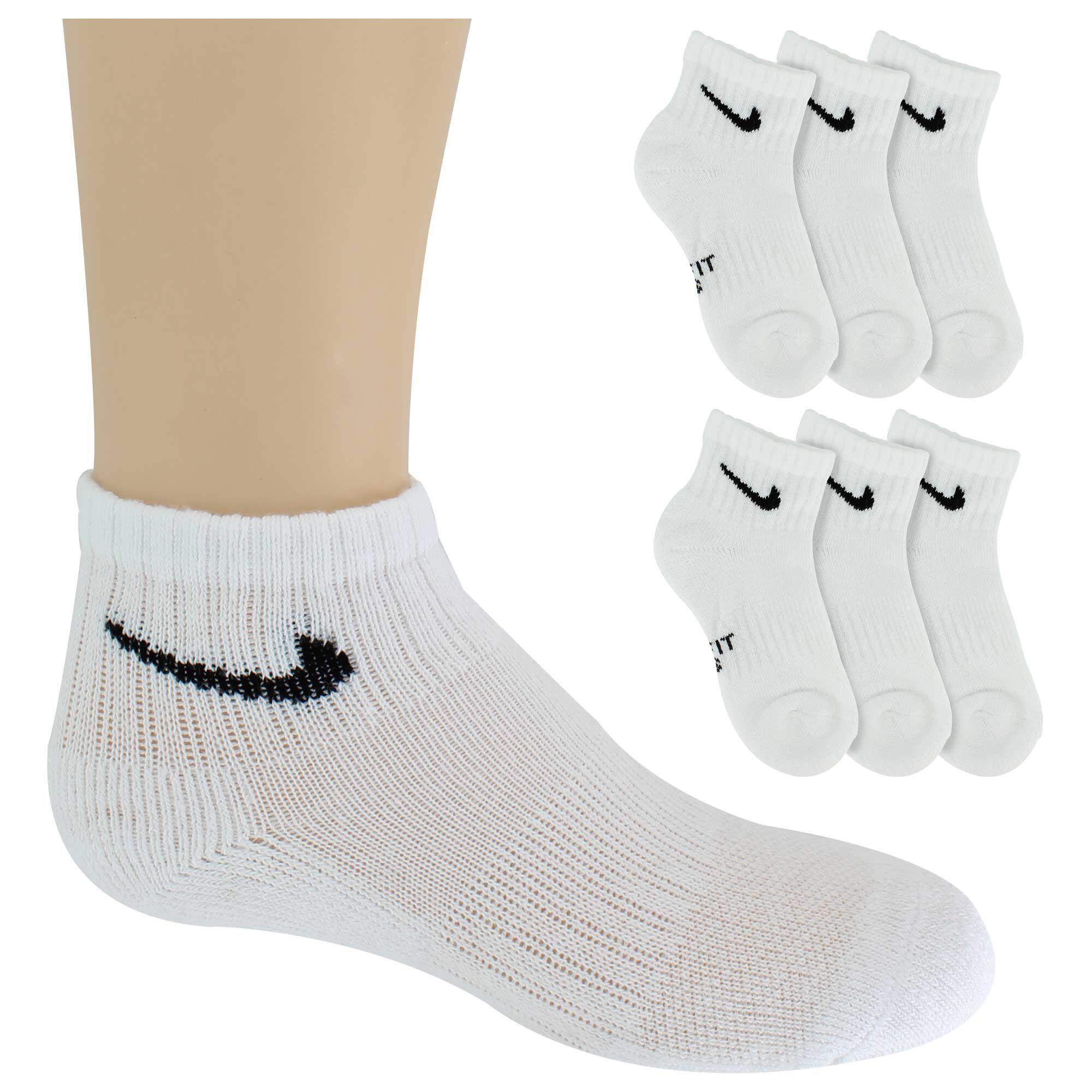 Kids' Nike Cushioned Ankle 6-Pair Pack Side View With Package