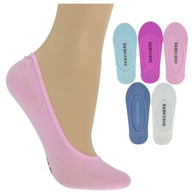 Socks Women's Skechers Superlow Microfiber Liner 5 Pairs Side View With Package