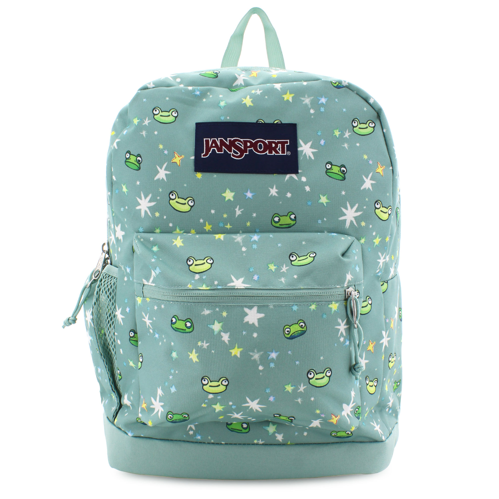 JanSport Cross Town Plus Leapin Lillies Backpack Front View