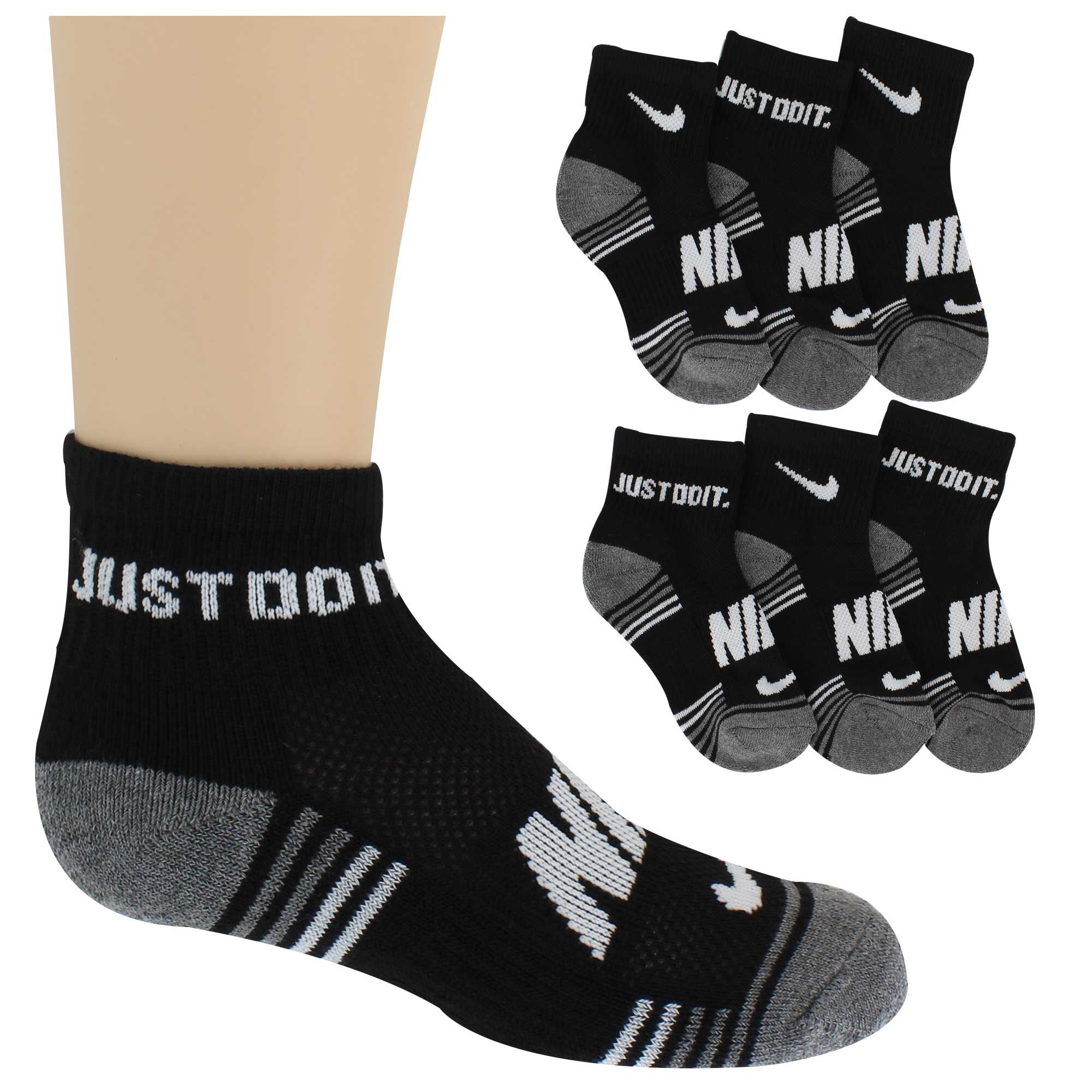 Kids' Nike Cushioned Ankle 6-Pair Pack Front Image With Pack View