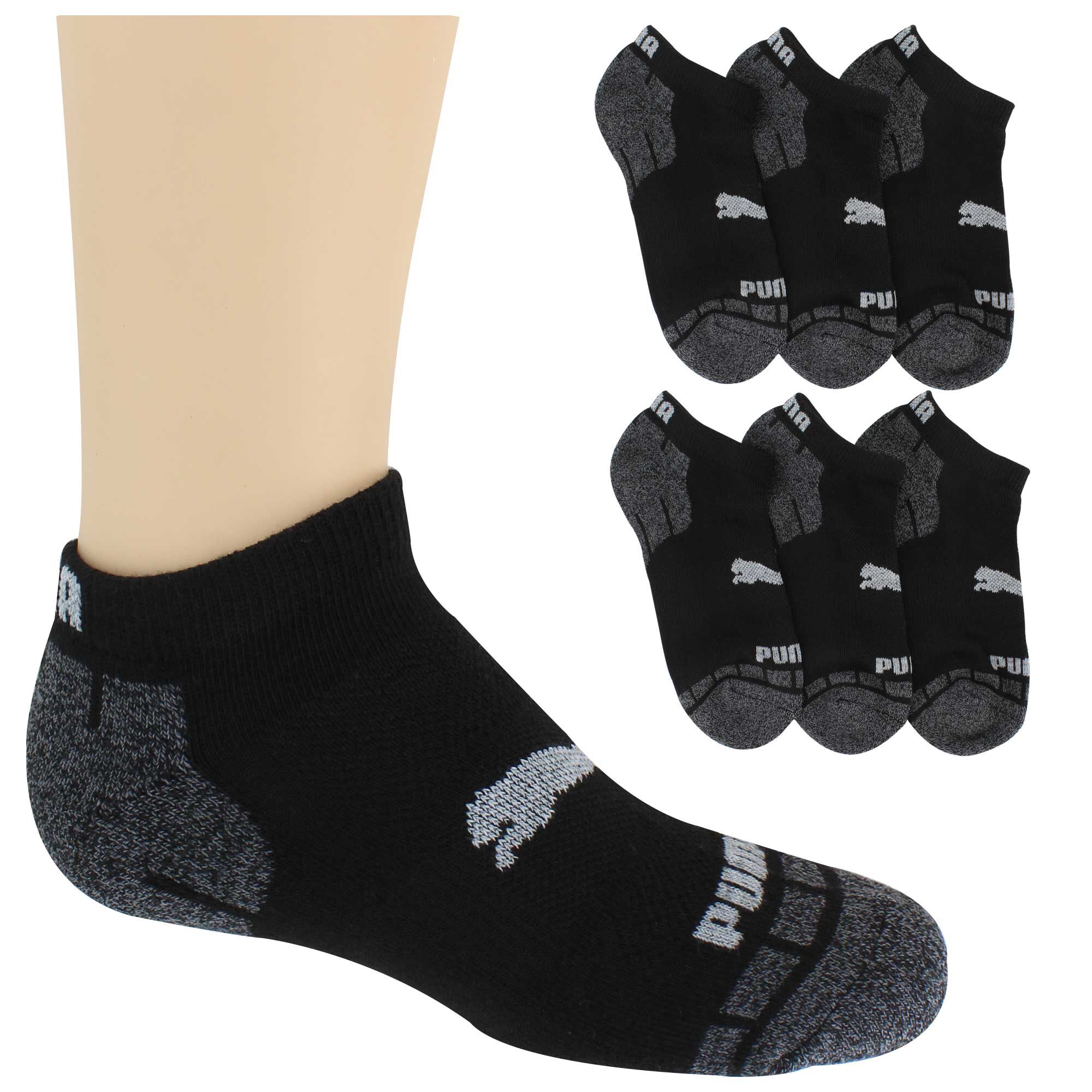 Kids' PUMA Premium Low-cut Sock 6-Pair Pack Side View With Package