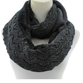 Scarves Couture Gems Sequin Eternity Scarf Front View