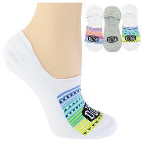 Socks Women's HEYDUDE Striped No-Show 3-Pair Pack Side View And Assortment