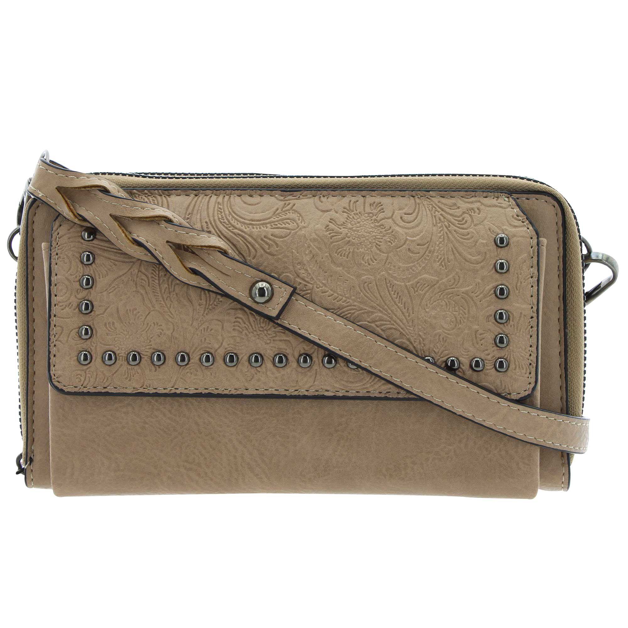 Sam & Hadley Embossed Wallet-On-A-String Front View