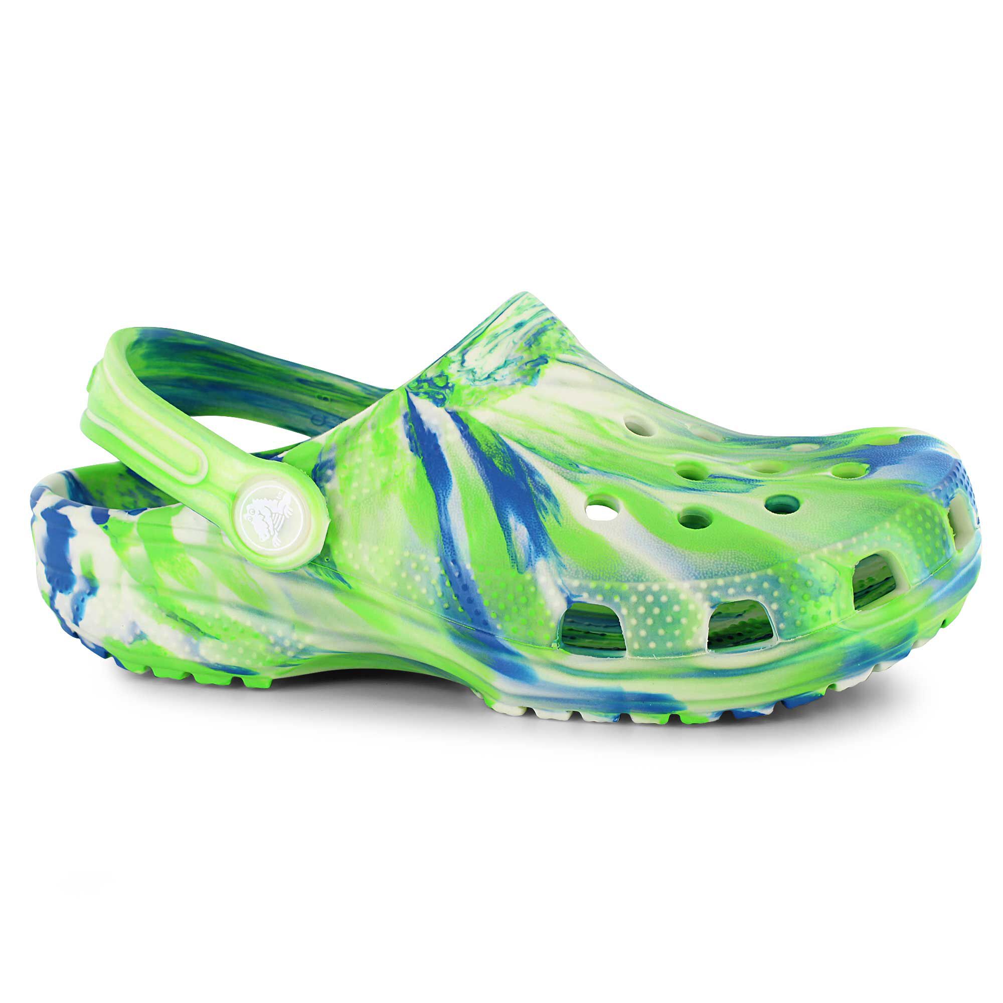 Crocs Classic Marbled Glow-in-the-Dark Clog-K Right Side View