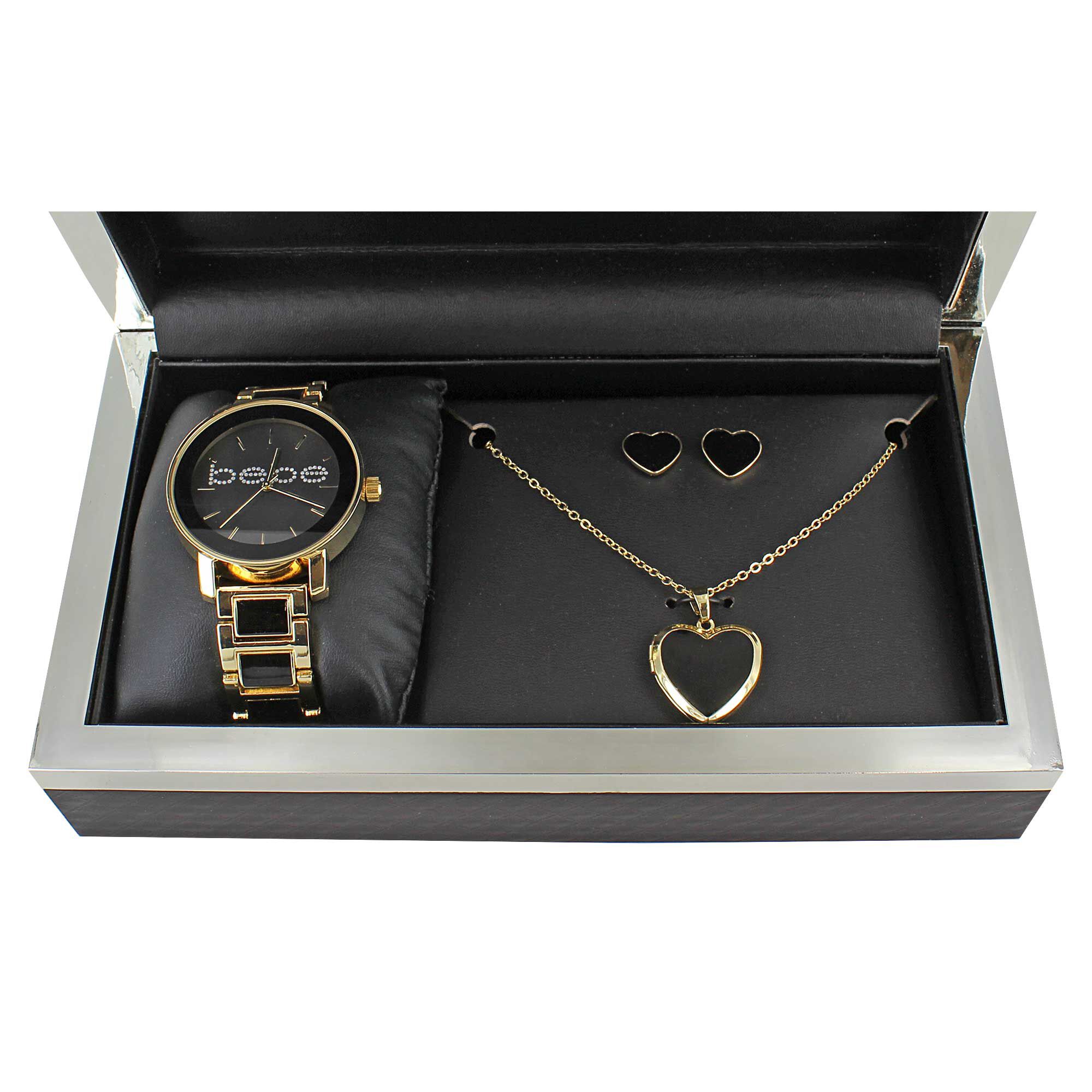 bebe Watch And Heart Jewelry Set Front Set View