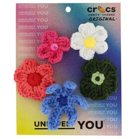 Crocs Jibbitz Crocs Jibbitz Crochet Floral Mix 5-Pack Front Package View