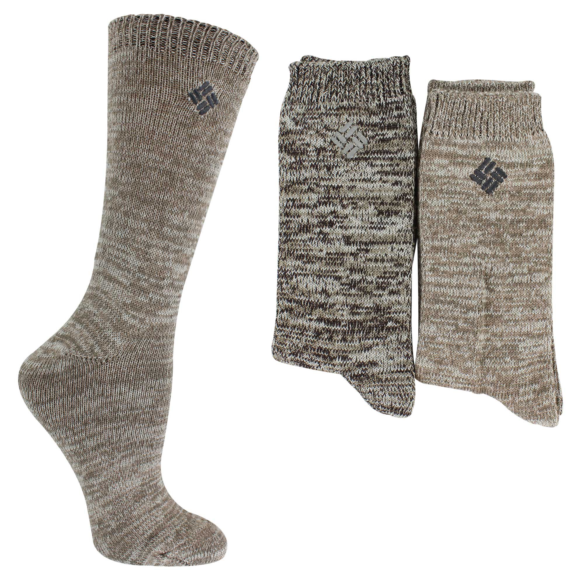 Women's Columbia Marled Crew 2-Pair Pack Side View And Assortment