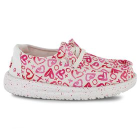  HEYDUDE Wendy Youth Watercolor Hearts Right Side View