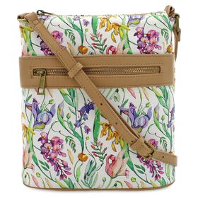  Marbella Carina North/South Floral-Print Crossbody Front View