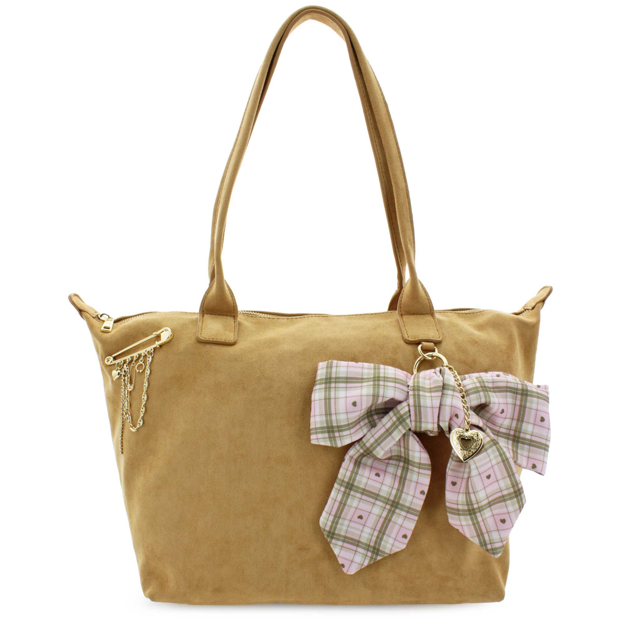 Madden Girl Suede Tote Front View