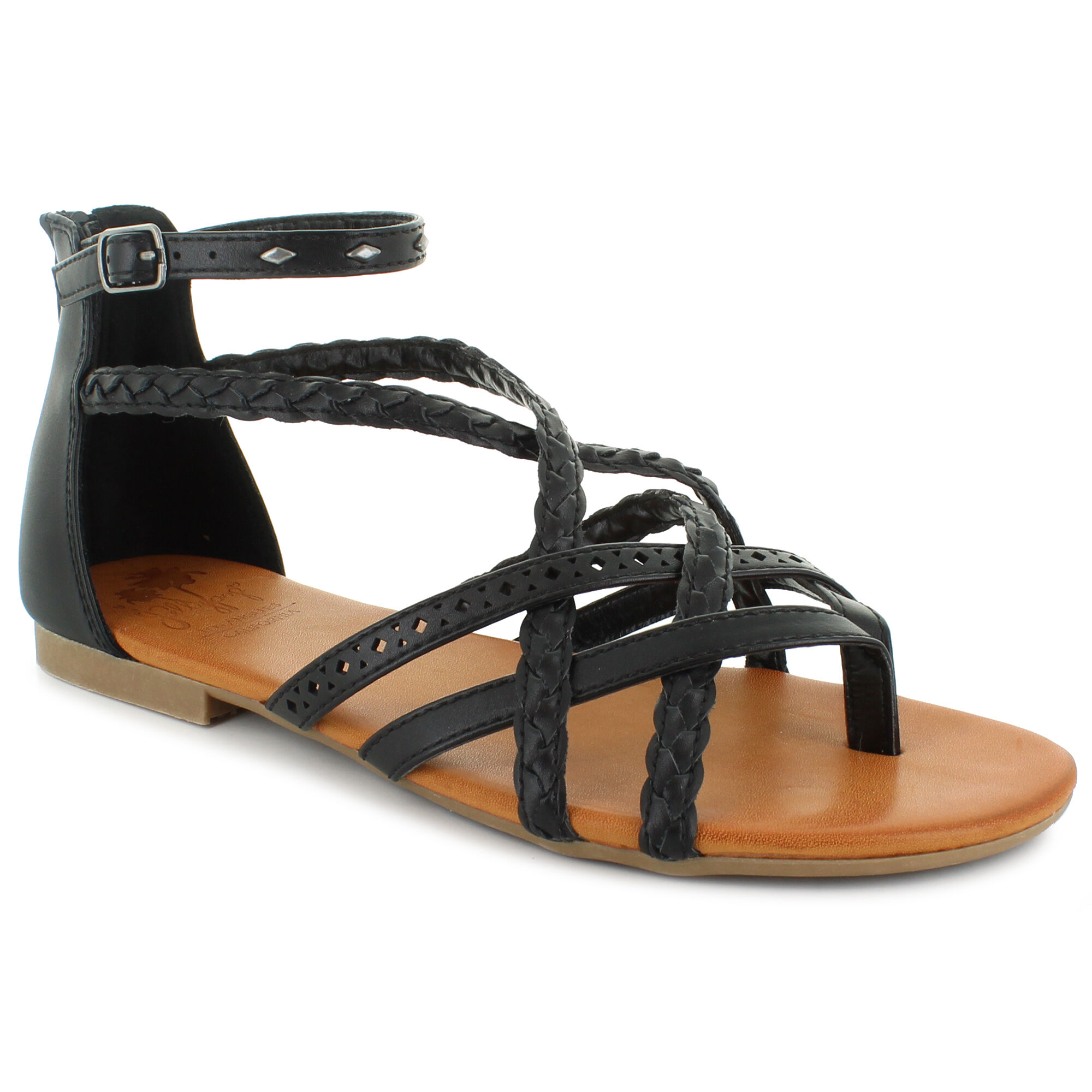 jellypop black sandals