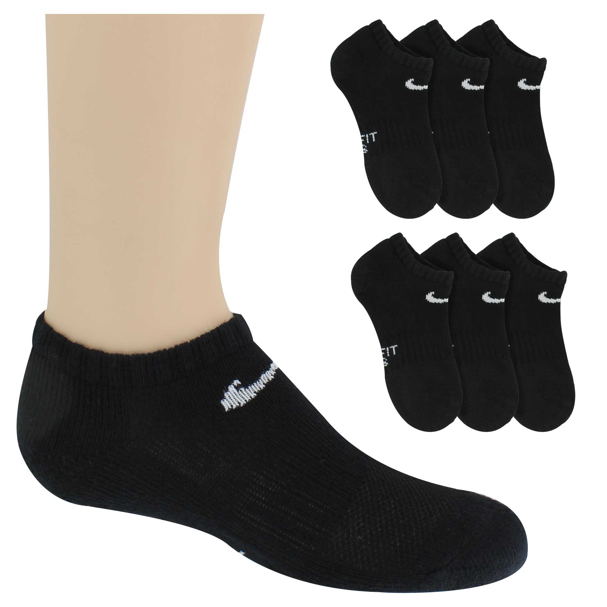 Kids' Nike Cushioned No-Show 6-Pair Pack Side View With Package