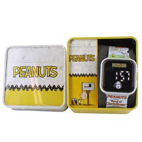  Peanuts Touch LED Digital Watch Front View WIth Tin