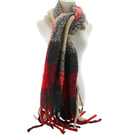 Scarves Couture Gems Olblong Plaid Scarf Front View