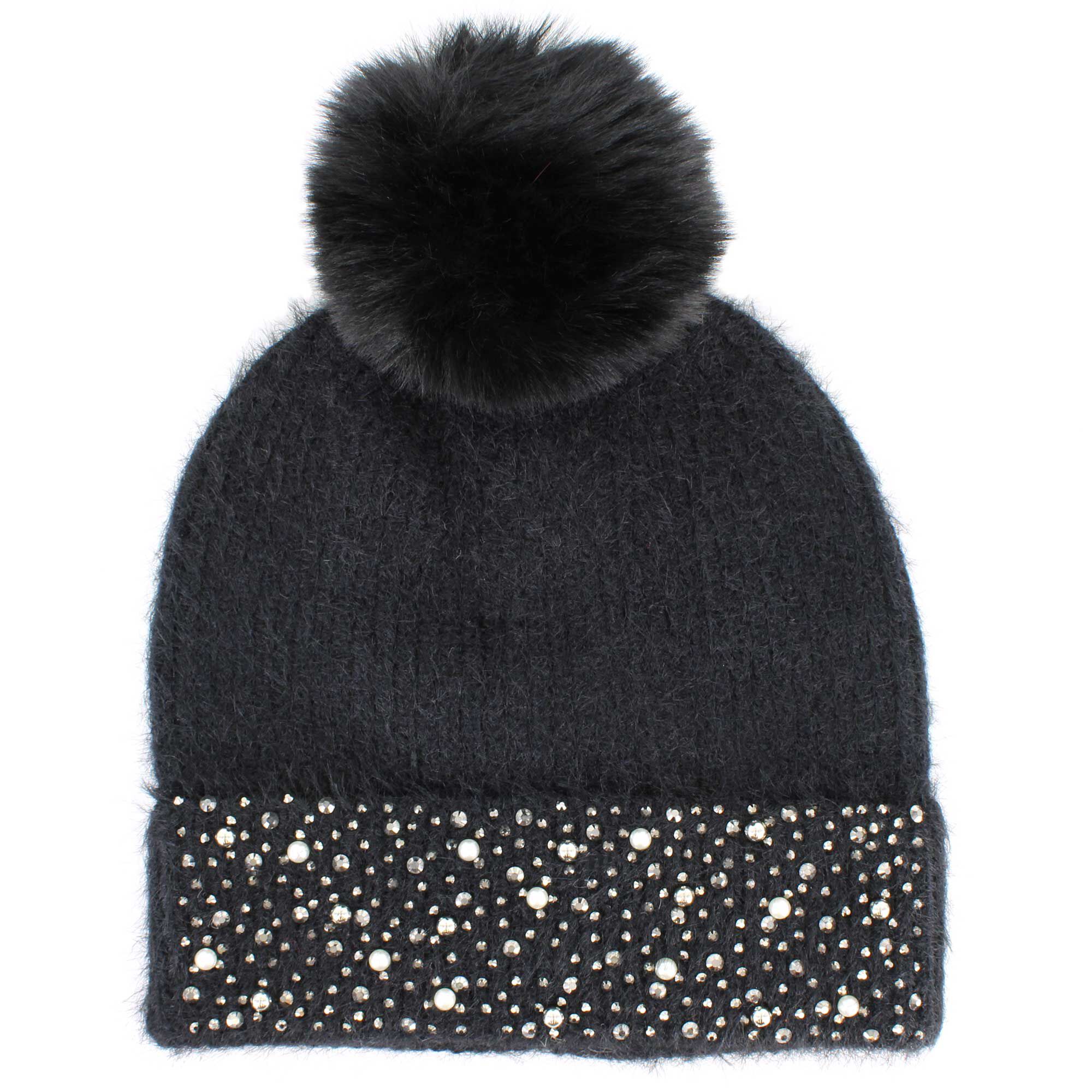 Women's Couture Gems Rhinestone Beanie Front View