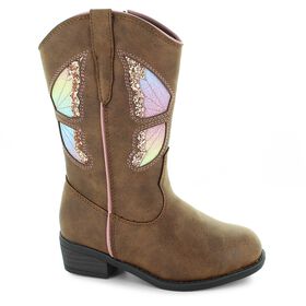 Brown Shoes Flex West Lil Flora Butterfly Right Side View