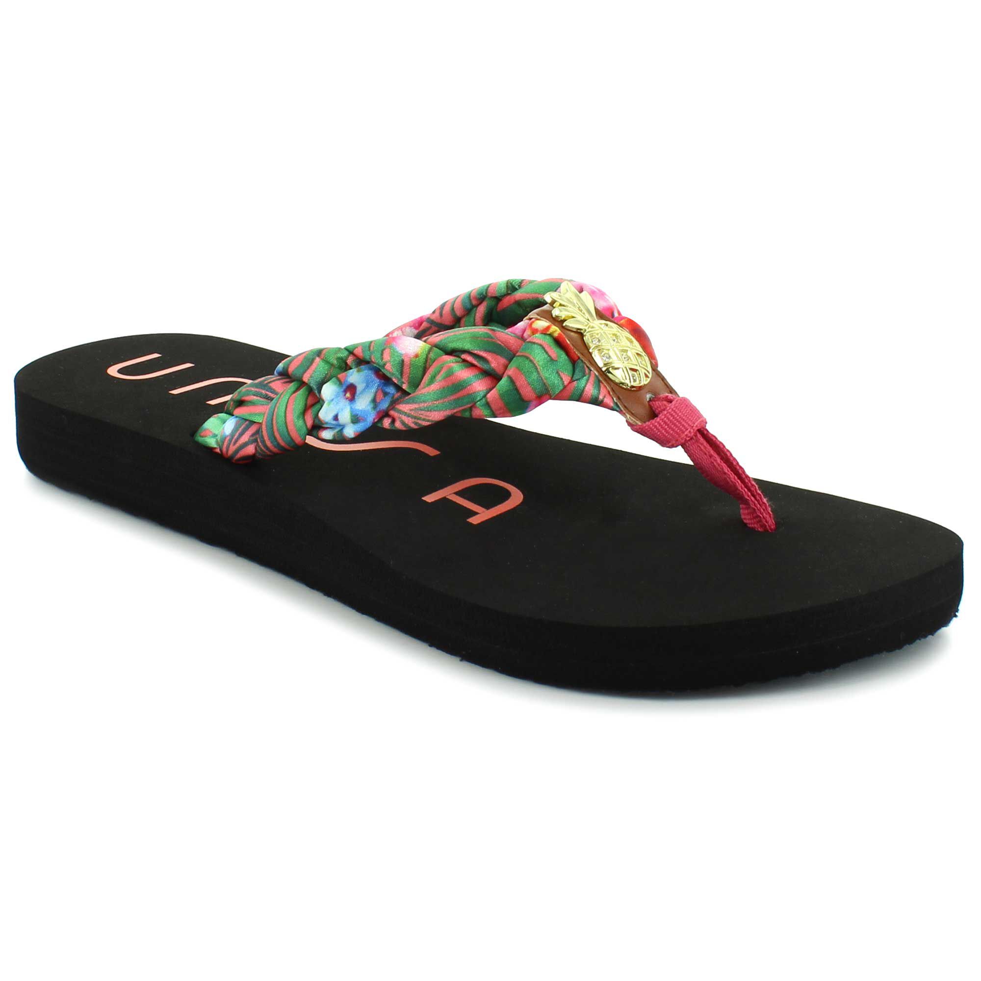 unisa flip flops with palm tree