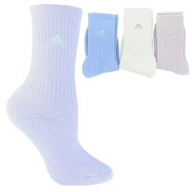 Socks Women's adidas Cushioned Crew 3-Pair Pack Side View With Package
