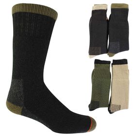 Socks Men's Bobcat Durable Work Boot Socks 4-Pair Pack Side View With Package