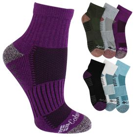 Socks Women's Columbia Athletic Quarter 6-Pair Pack Side View With Package