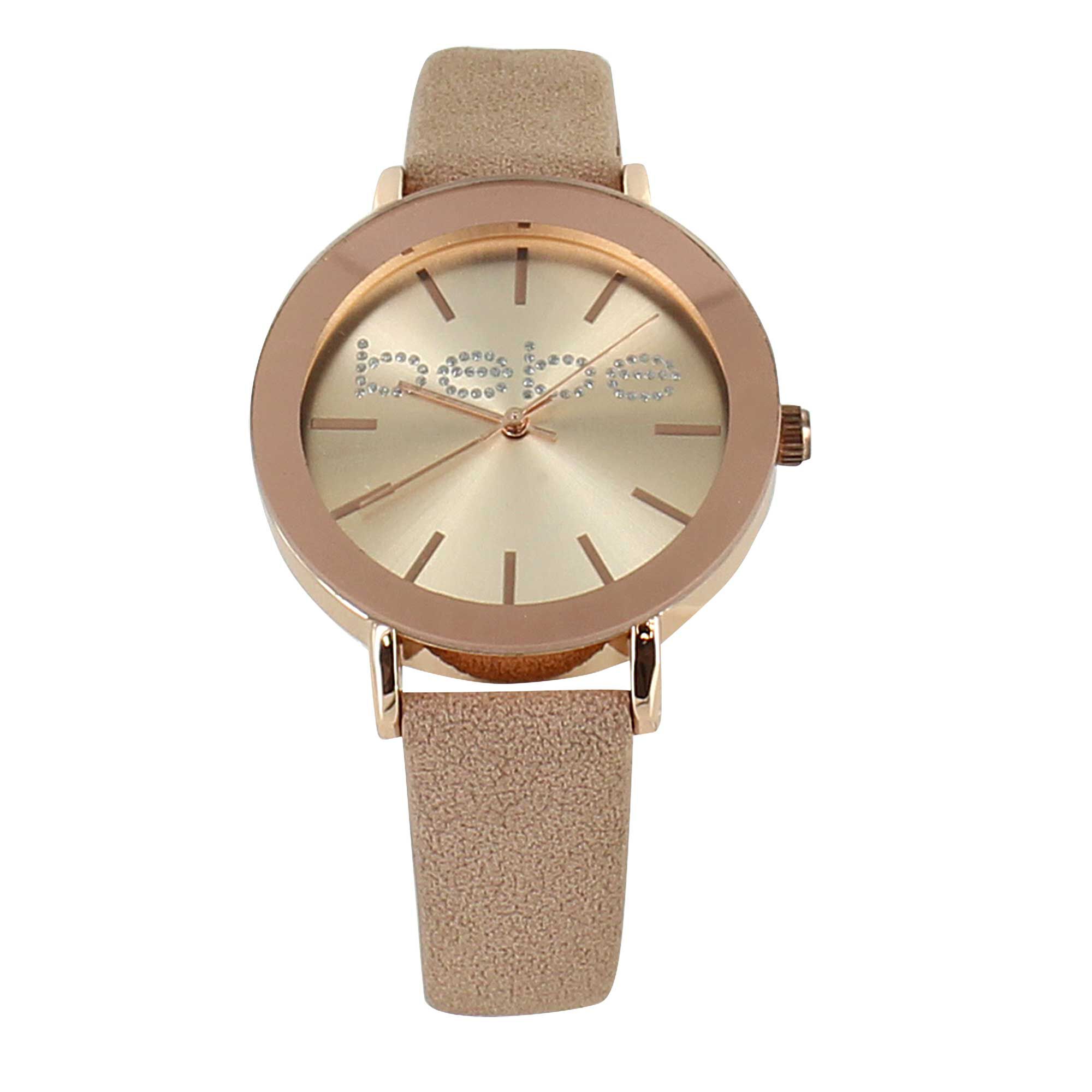bebe Faux-Diamond Logo Watch Front View