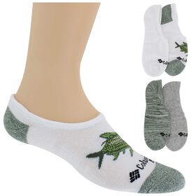 Socks Men's Columbia PFG Fish-Themed Liner 4-Pair Pack Side View With Package