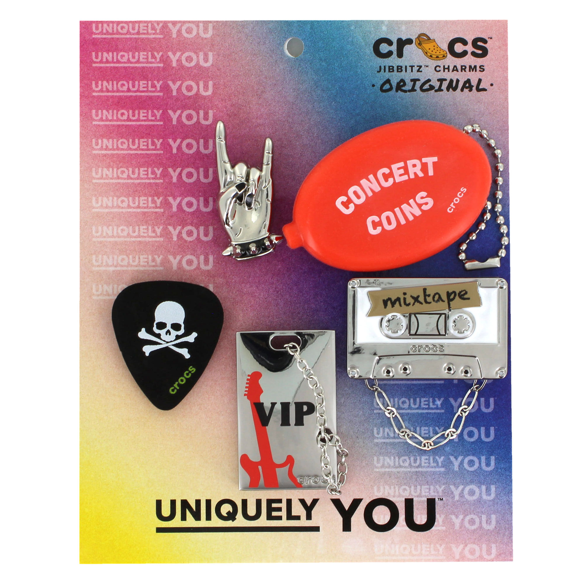 Crocs Jibbitz Band Vibes 5-Pack Front Package View