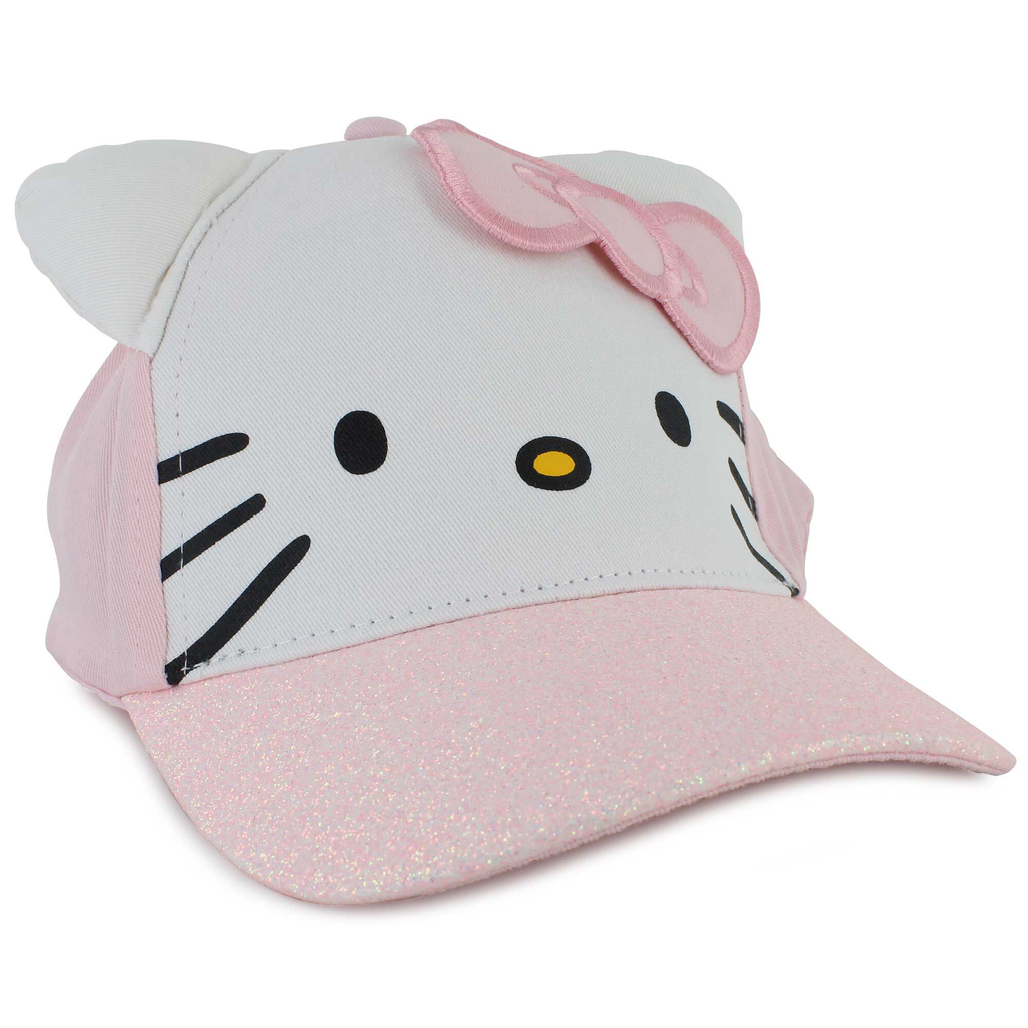 Hello Kitty Character Adjustable Glitter Cap Front View