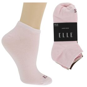 Pink Shoes & Accessories Women's Elle Solids No-Show 10 For $10 Side View With Package