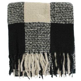  Couture Gems Soft Oblong Bold-Plaid Scarf Folded View