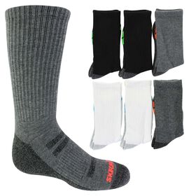 Boys' Socks Kids' Skechers Crew 6-Pair Pack Side View With Package