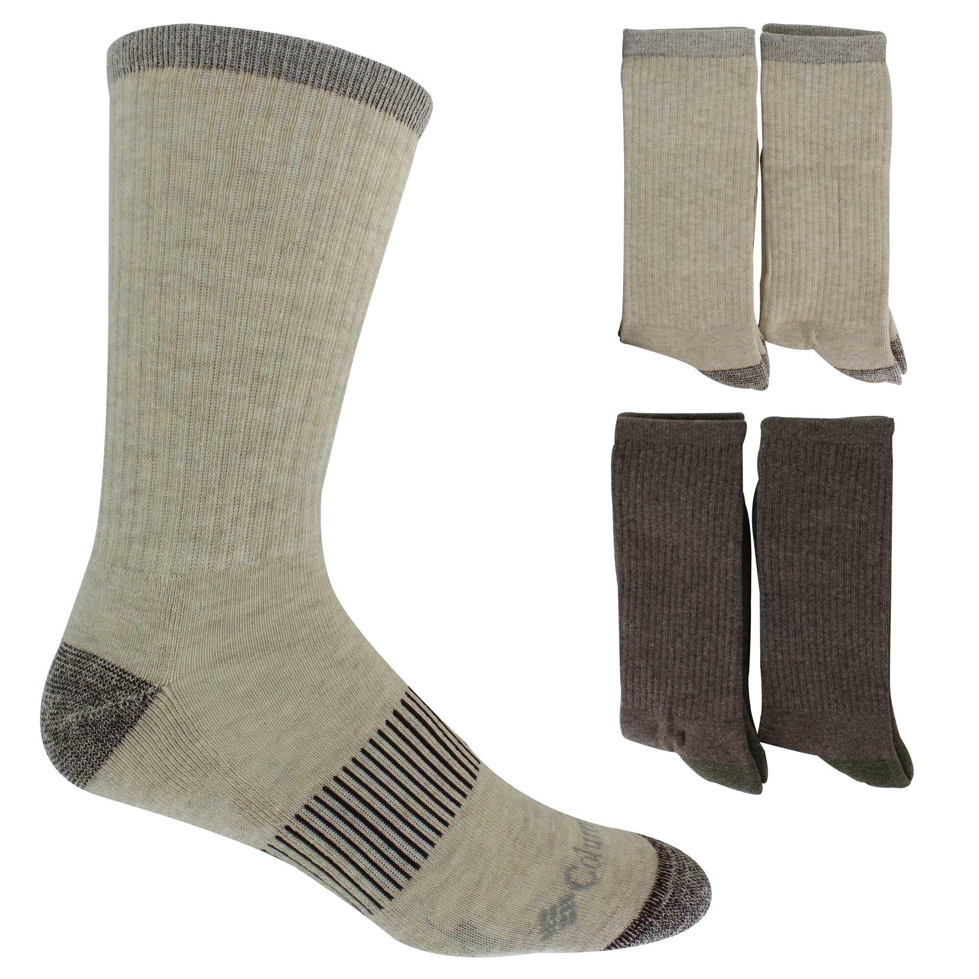 Men's Columbia Ribbed Crew 4-Pair Pack Side View With Package