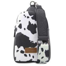  Wrangler Cow-Print Crossbody Sling Front View