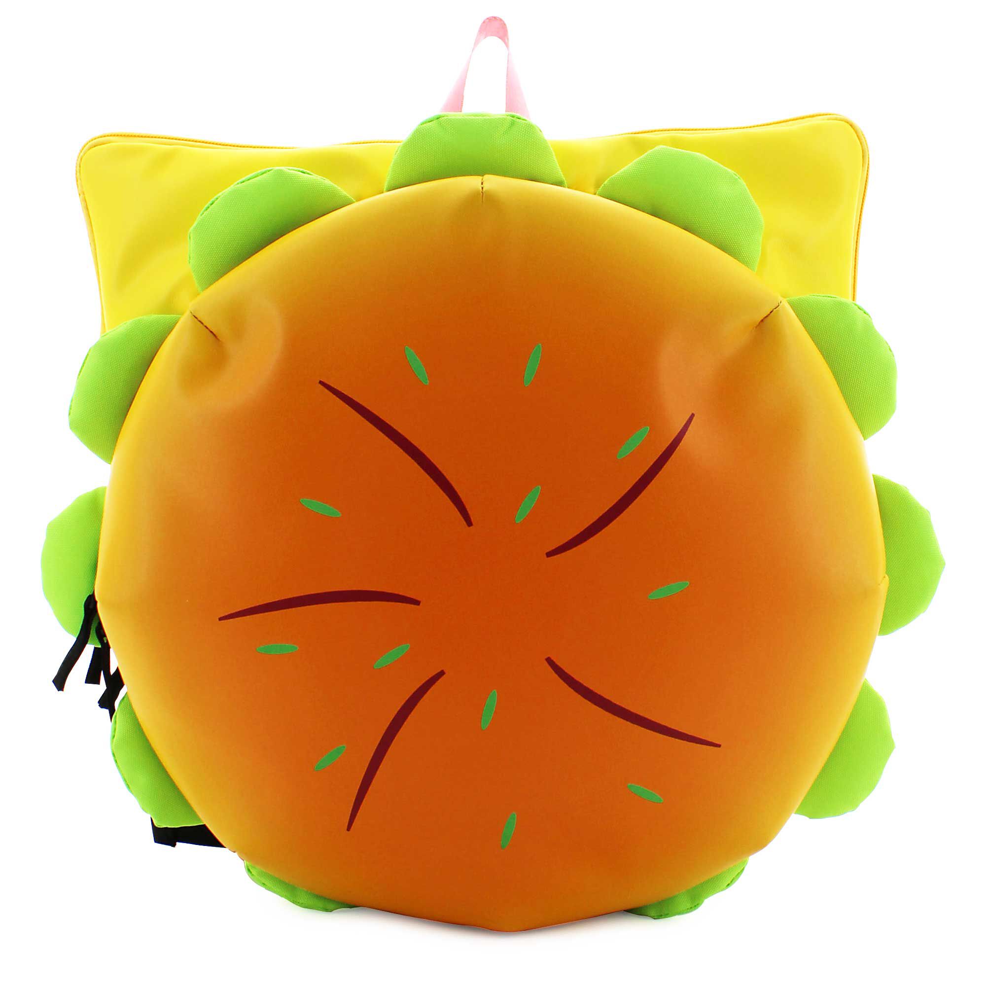 Blush Kiss Burger Backpack Front View