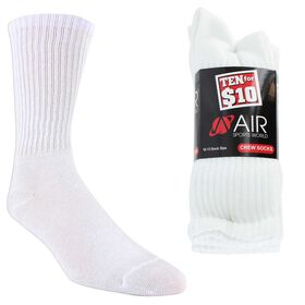 Socks Men's Air Sports World Crew 10 For $10 Side View With Package