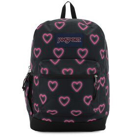  JanSport Cross Town Plus Happy Hearts Backpack Front View