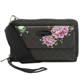  Ed Hardy Zipped-Up Wallet-On-A-String Front View