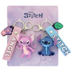  Disney Stitch & Angel Keychain Bag Clip 2-Pack Front Package View
